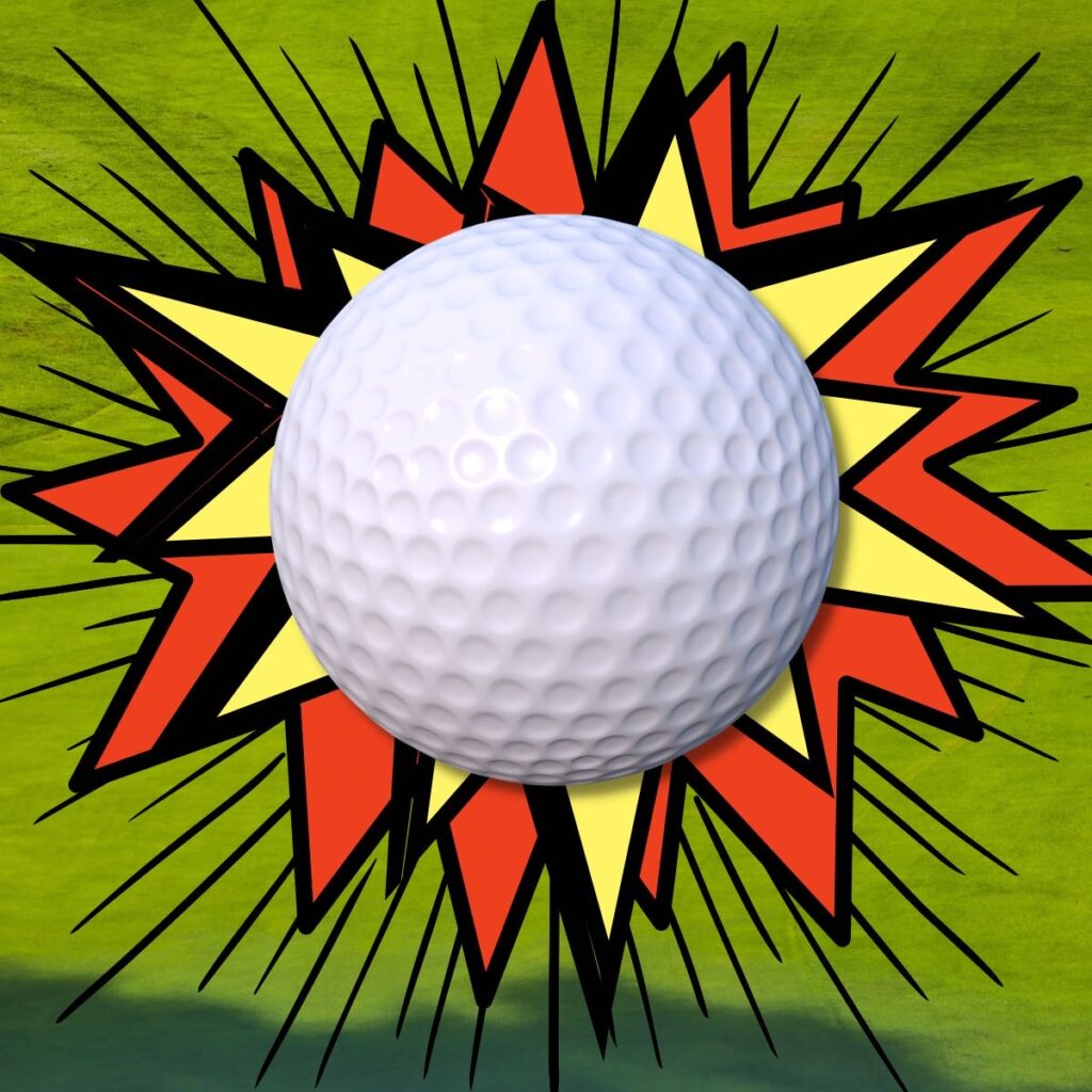 High visibility golf ball article