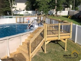 Pool deck and stairs by Man Up Contracting